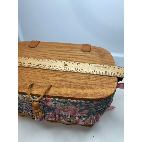 Longaberger 1991 Mothers Day LID Purse Basket / Floral Fabric Liner (Retired) - Picture 10 of 13